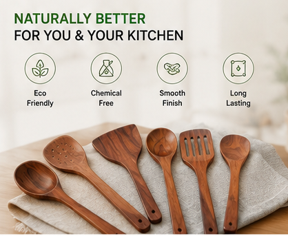 Wooden Spatula Kitchen Set