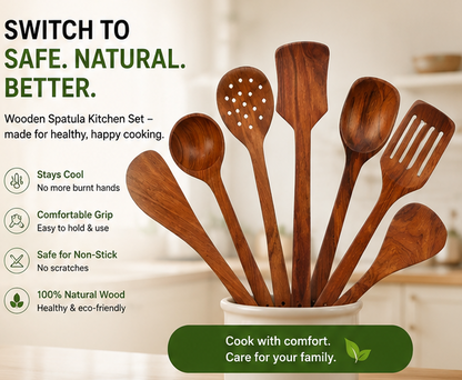 Wooden Spatula Kitchen Set